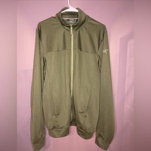 Arc'teryx Mens Green Long Sleeve Full-Zip Lightweight Jacket Size Large
